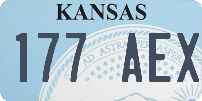 KS license plate 177AEX