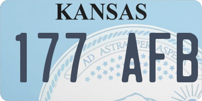 KS license plate 177AFB