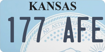 KS license plate 177AFE