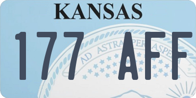 KS license plate 177AFF