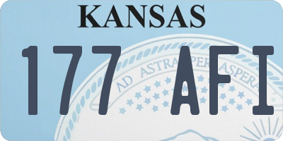 KS license plate 177AFI