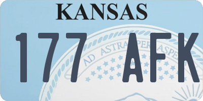 KS license plate 177AFK