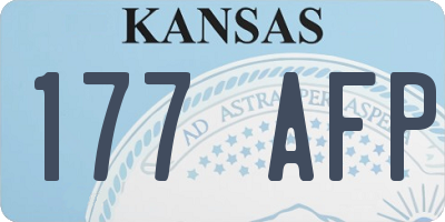 KS license plate 177AFP