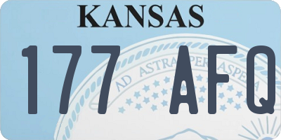 KS license plate 177AFQ