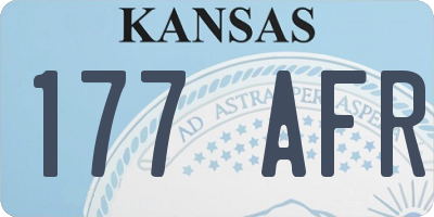 KS license plate 177AFR