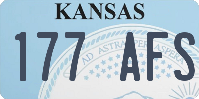 KS license plate 177AFS