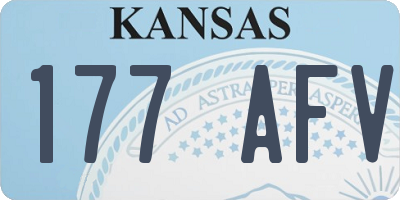 KS license plate 177AFV