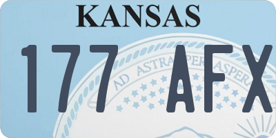 KS license plate 177AFX