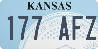 KS license plate 177AFZ