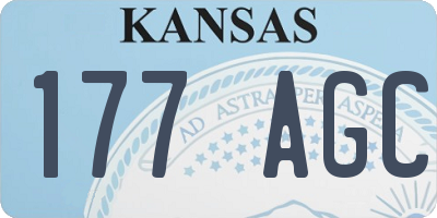 KS license plate 177AGC