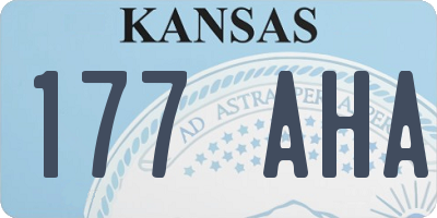 KS license plate 177AHA