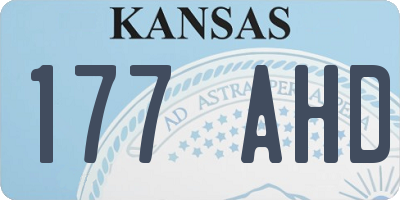 KS license plate 177AHD