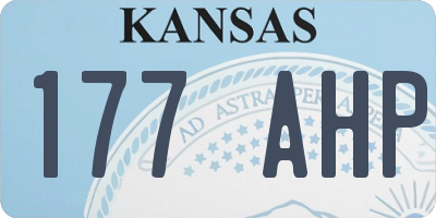 KS license plate 177AHP