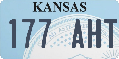 KS license plate 177AHT