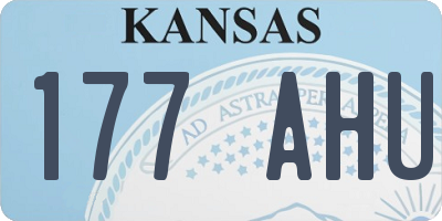 KS license plate 177AHU