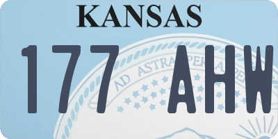 KS license plate 177AHW