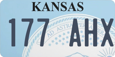 KS license plate 177AHX