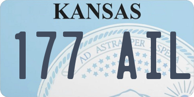 KS license plate 177AIL