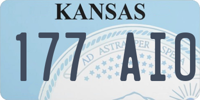 KS license plate 177AIO