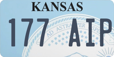 KS license plate 177AIP