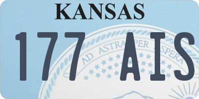 KS license plate 177AIS