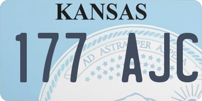 KS license plate 177AJC