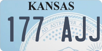 KS license plate 177AJJ