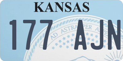 KS license plate 177AJN