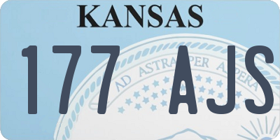KS license plate 177AJS