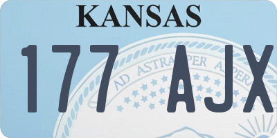 KS license plate 177AJX
