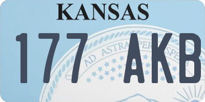 KS license plate 177AKB