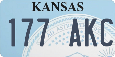 KS license plate 177AKC