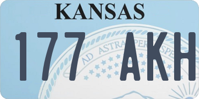 KS license plate 177AKH
