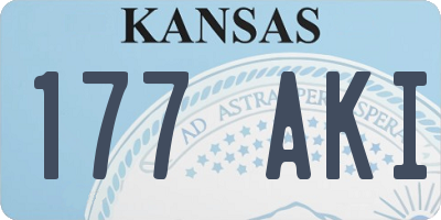 KS license plate 177AKI