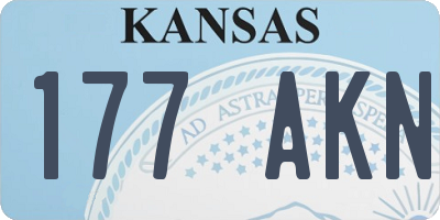 KS license plate 177AKN