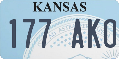 KS license plate 177AKO