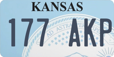 KS license plate 177AKP