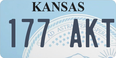 KS license plate 177AKT