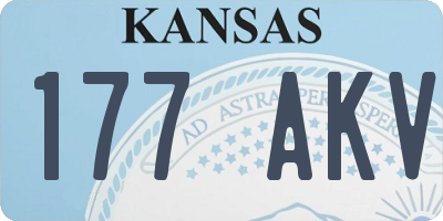 KS license plate 177AKV