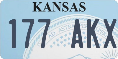 KS license plate 177AKX
