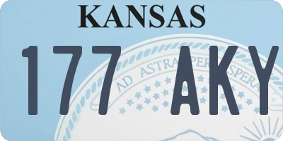 KS license plate 177AKY