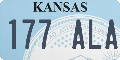 KS license plate 177ALA