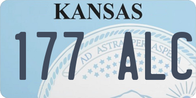 KS license plate 177ALC