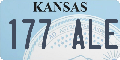 KS license plate 177ALE