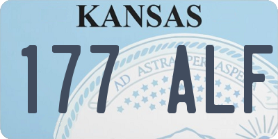 KS license plate 177ALF