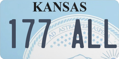KS license plate 177ALL