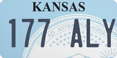 KS license plate 177ALY