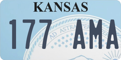 KS license plate 177AMA