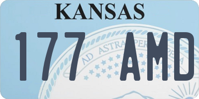 KS license plate 177AMD