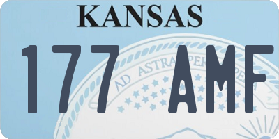 KS license plate 177AMF